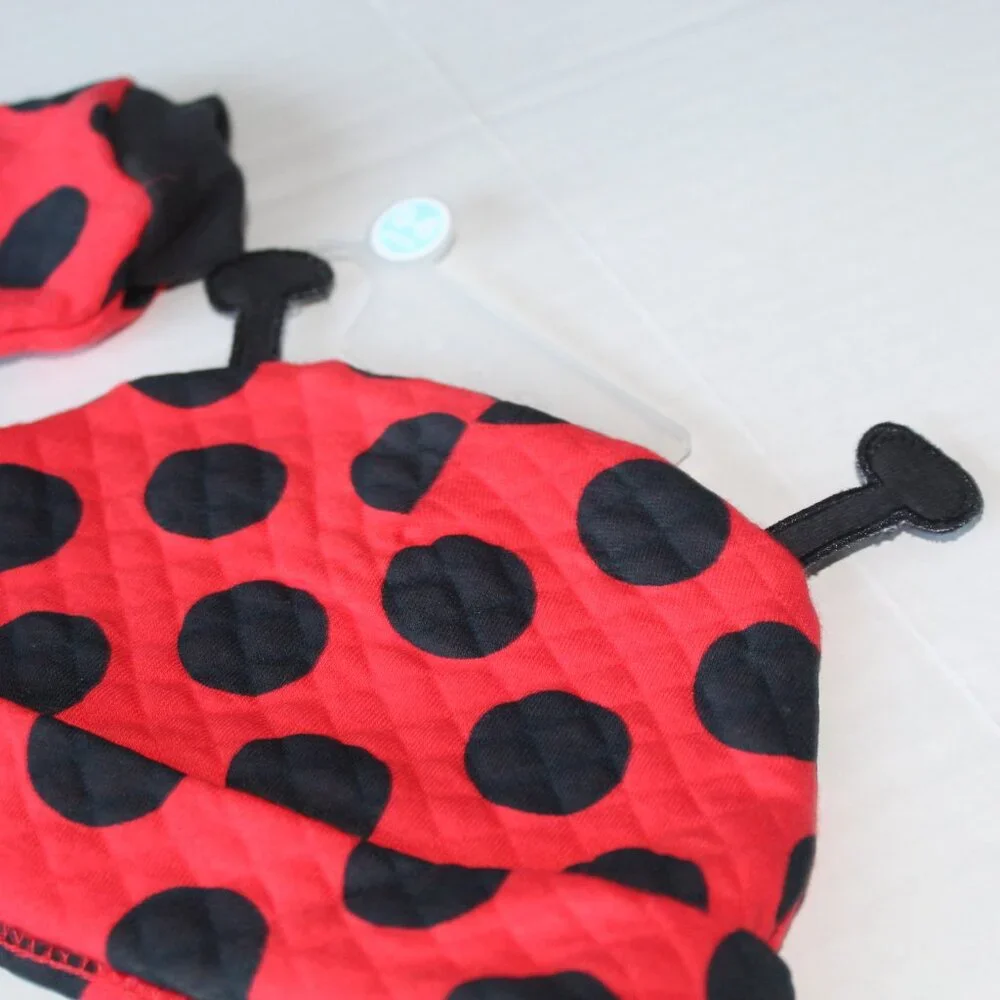 Gerber Baby Red & Black Ladybug Sleep & Play Set (3-6 M) With Hat (0-6 M) NWOT